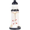 Clayre & Eef Faro Decorativo Blanco Azul MDF Ø 6 x 15 cm Decoración Náutica