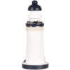 Clayre & Eef Faro Decorativo Blanco Azul MDF Ø 6 x 15 cm Decoración Náutica