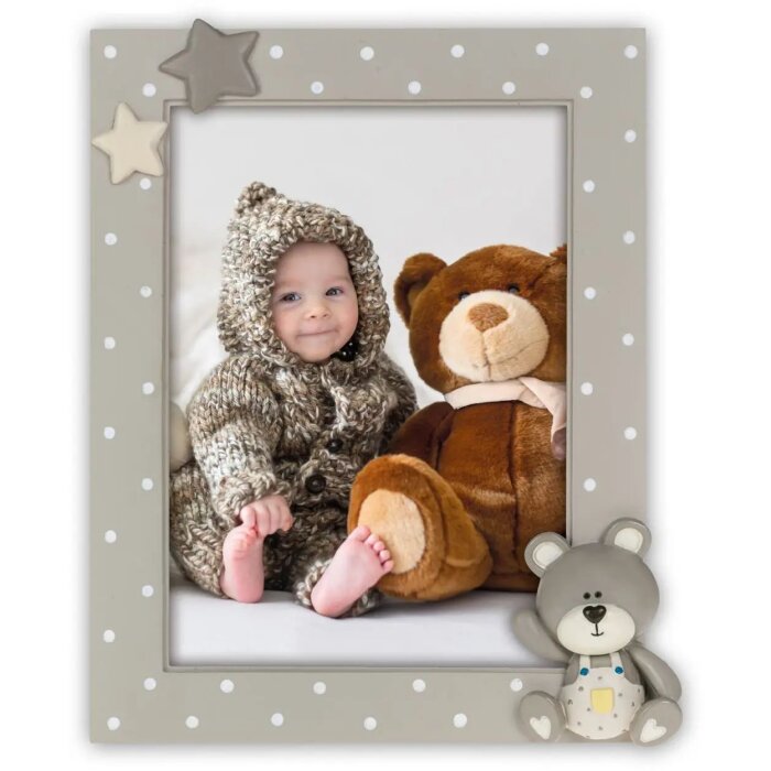 ZEP marco de poliresina Billy 10x15 cm Beige con oso y estrellas