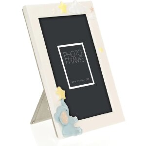 ZEP marco de poliresina Eddy 10x15cm marfil azul