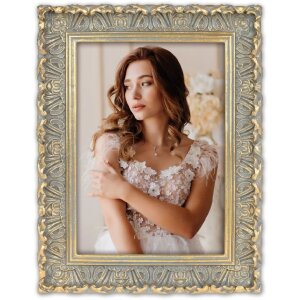 ZEP marco de poliresina Valbonne 15x20 cm gris oro