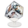 ZEP Cubo acrílico de 6 caras Steven 8,5x8,5 cm con base metálica giratoria