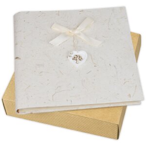 ZEP Álbum de Fotos Sinfonía 5 Papel de Arroz Decoración Corazón Blanco 23x23cm