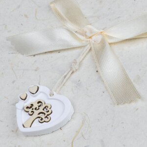 ZEP Álbum de Fotos Sinfonía 5 Papel de Arroz Decoración Corazón Blanco 23x23cm