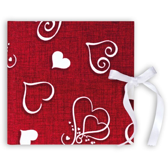 ZEP álbum de fotos Symphony 6 tapa de tela rojo 23x23 cm 28 páginas cinta de raso