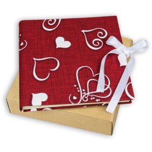ZEP álbum de fotos Symphony 6 tapa de tela rojo 23x23 cm 28 páginas cinta de raso