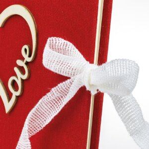 ZEP álbum de fotos Symphony 7 tela rojo corazón de amor 23x23cm 28 páginas con caja de regalo