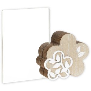 ZEP acrílico y marco de madera Flora 10x15 cm