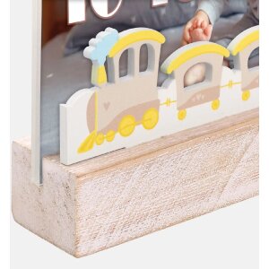 ZEP Marco acrílico y madera Daniele Horizontal 10x15 cm con decoración tren