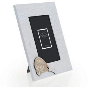ZEP Marco de madera Navarro 10x15 cm Blanco Diseño Padel