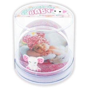 ZEP bola de plástico para fotos rosa bebé 6,5x6,2 cm