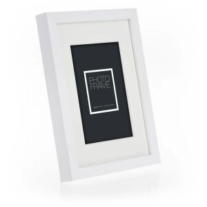 ZEP Marco de madera Malmo Blanco 10x15 cm con paspartú 7x10 cm