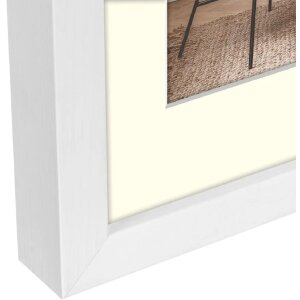 ZEP Marco de madera Malmo Blanco 40x50 cm con paspartú 30x40 cm