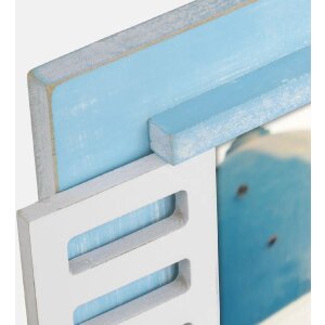 ZEP Marco de madera Procida Azul 10x15 cm con contraventanas