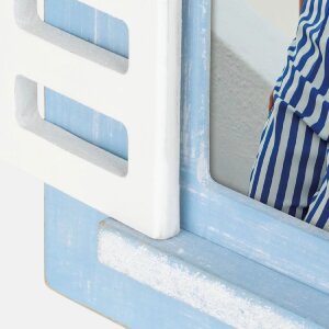 ZEP Marco de madera Procida Azul 10x15 cm con contraventanas