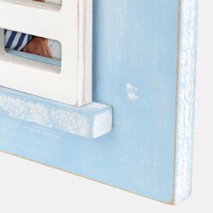 ZEP Marco de madera Procida Azul 10x15 cm con contraventanas