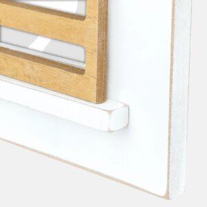 ZEP Marco de madera Ravello para 2 fotos 10x15 cm Blanco Naturaleza