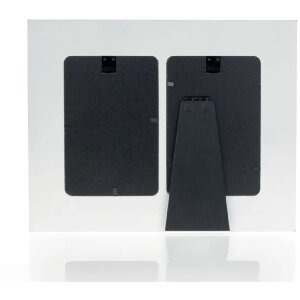 ZEP Marco de madera Ravello para 2 fotos 10x15 cm Blanco Naturaleza