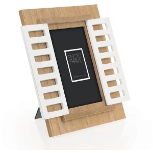 ZEP Marco de madera Procida Marrón 10x15 cm con contraventanas