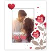 ZEP Marco de madera Giselle 13x18 cm corazón blanco flores