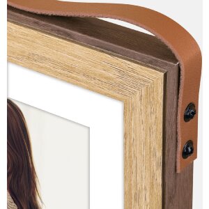 ZEP galería de fotos Lugo marco para 4 fotos 10x15 cm aspecto madera fijación pared