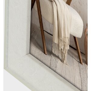 Marco ZEP Colmar Blanco 10x15 cm aspecto madera con soporte