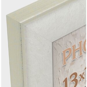 Marco ZEP Colmar Blanco 10x15 cm aspecto madera con soporte