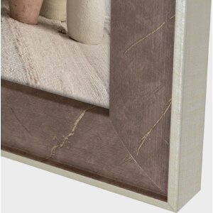 Portarretratos ZEP Colmar Marrón 15x20 cm aspecto madera con soporte de cristal auténtico