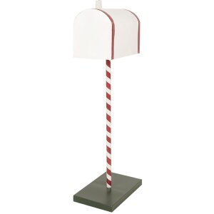 Clayre & Eef 5Y1264 Buzón Decoración Navideña Blanco Rojo 19x33x92 cm