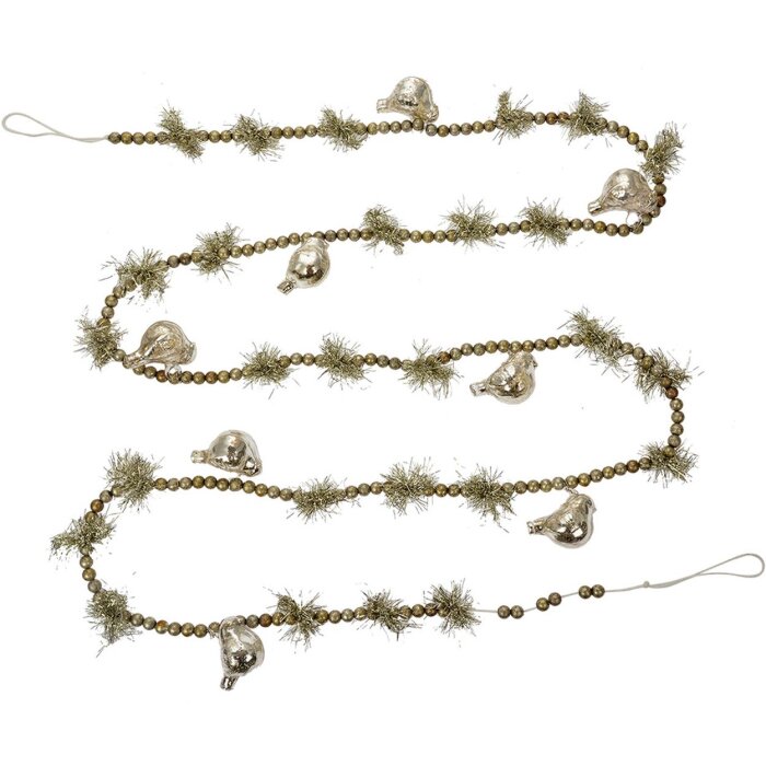 Clayre & Eef 65989 Guirnalda de Navidad plata 180 cm hierro estilo country