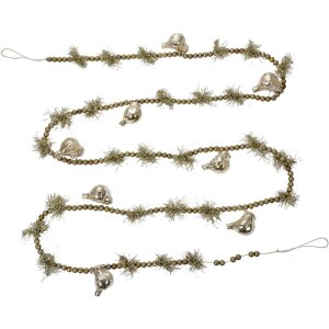 Clayre & Eef 65989 Guirnalda de Navidad plata 180 cm...