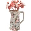 Clayre & Eef Decoración Jarra Estilo Campestre Gris Rosa 16x11x20 cm