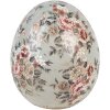 Clayre & Eef 6CE1972L Decoración Huevo Cerámica Gris Rosa Blanco Ø 14x16 cm