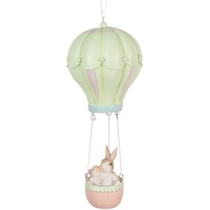Clayre & Eef Colgante Decorativo Conejo Globo Beige...