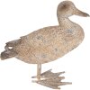 Pato decorativo Clayre & Eef Poliresina gris-marrón 22x15x21 cm
