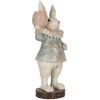 Clayre & Eef Conejo Decorativo Estilo Campestre Beige Azul 11x10x28 cm Poliresina
