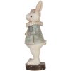 Clayre & Eef Conejo Decorativo Estilo Campestre Beige Azul 11x10x28 cm Poliresina