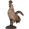 Clayre & Eef 6PR5481 Gallo Decorativo Beige Marrón 26x13x33 cm Poliresina
