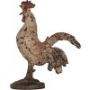 Clayre & Eef 6PR5481 Gallo Decorativo Beige Marrón 26x13x33 cm Poliresina