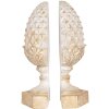 Clayre & Eef 6PR5483 Sujetalibros Poliresina Beige Antiguo 16x14x29 cm Lote de 2