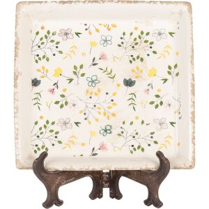 Clayre & Eef Plato decorativo 22x22 cm Beige...