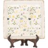 Clayre & Eef Plato decorativo 22x22 cm Beige cerámica vintage motivo floral