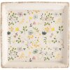 Clayre & Eef Plato decorativo 22x22 cm Beige cerámica vintage motivo floral