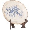 Clayre & Eef 6CE2020 Plato decorativo Beige-Azul 25x18x3 cm