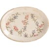 Clayre & Eef Plato Decoración Cerámica Beige Rosa 25x18 cm Estilo Vintage