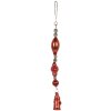 Clayre & Eef 65991 Colgante Navidad vidrio rojo plata 1x1x25 cm estilo country
