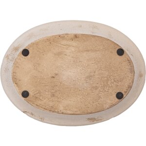 Clayre & Eef Plato decorativo 25x18x3 cm Beige Rojo...