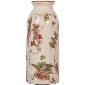 Clayre & Eef 6CE2027 Jarrón Beige Rosa...