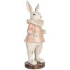 Clayre & Eef Conejo Decorativo Pascua Vintage Beige Rosa 11x10x29 cm