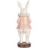 Clayre & Eef Conejo Decorativo Pascua Vintage Beige Rosa 11x10x29 cm